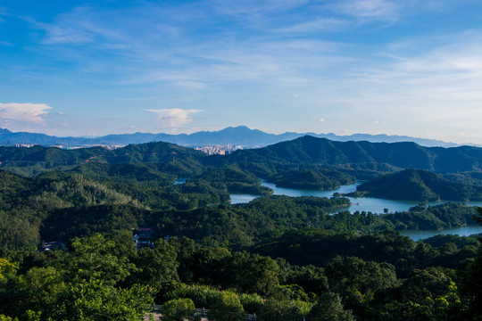 中国广东省惠州市风景区红花湖景