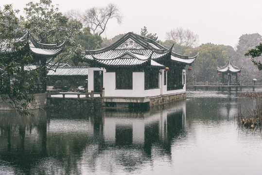 古建筑雪景