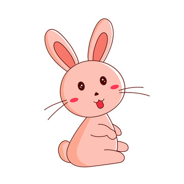 可爱粉色小兔子