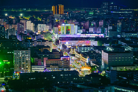 深圳光明区玉律村夜景