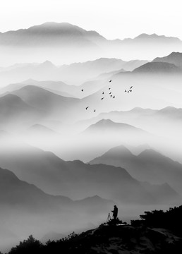 豎幅山水畫