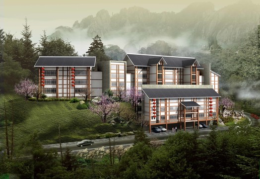 中國風(fēng)建筑景觀效果圖
