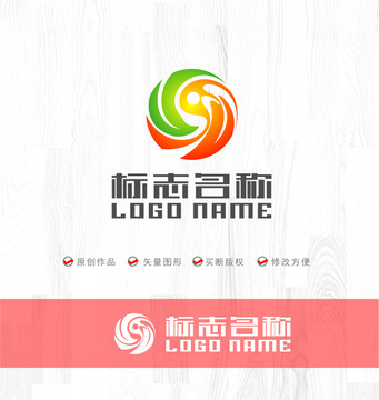 绿叶太极环保LOGO