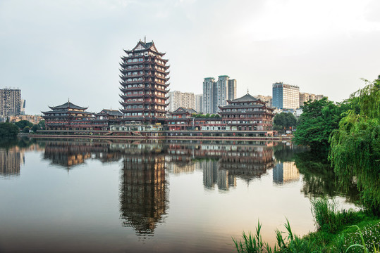 远景楼高清素材