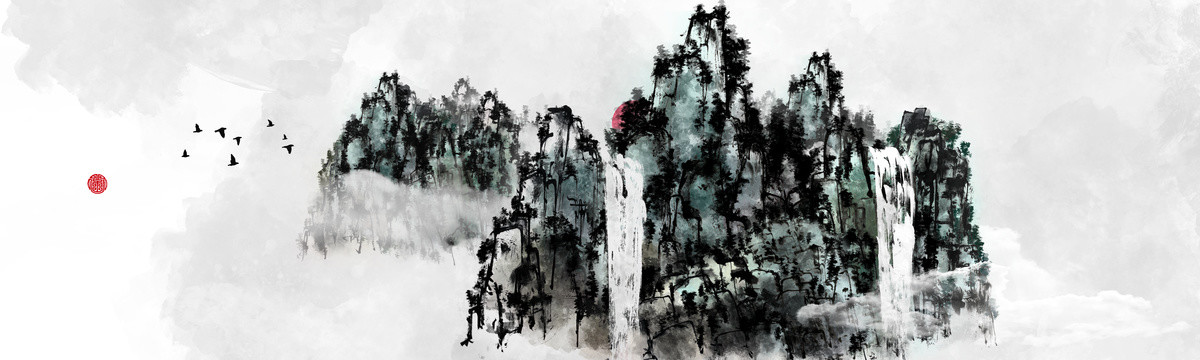 水墨無框畫