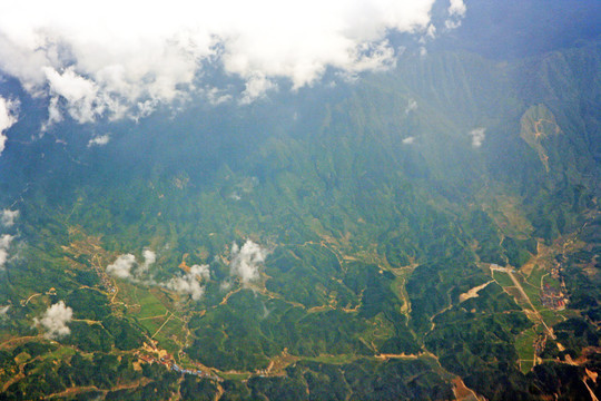 航拍山川河流