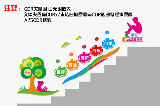 校園走廊樓梯文化墻