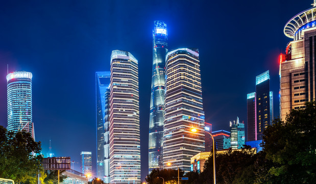 上海夜景建筑大厦写字楼