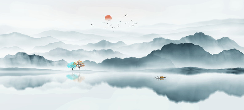 水墨山水畫
