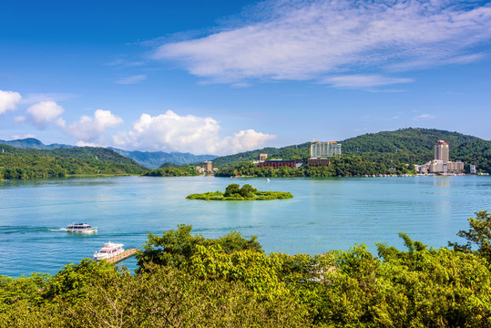 中国台湾南投日月潭风景区风光