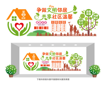 文明社區形象墻