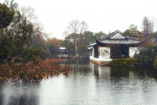 明清园林雪景