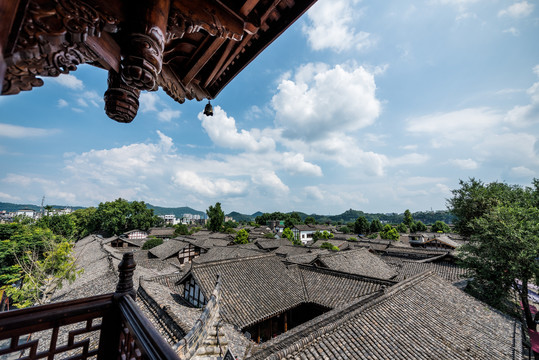 四川閬中古城全景風(fēng)光