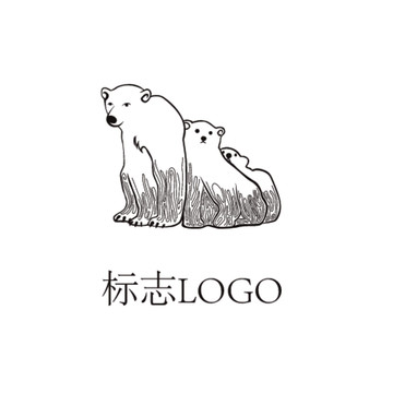 动物熊标志LOGO