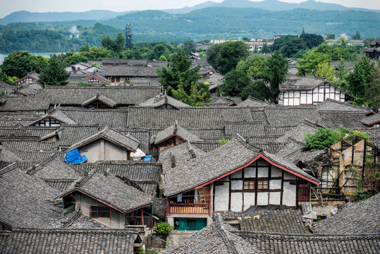 四川阆中古城风光