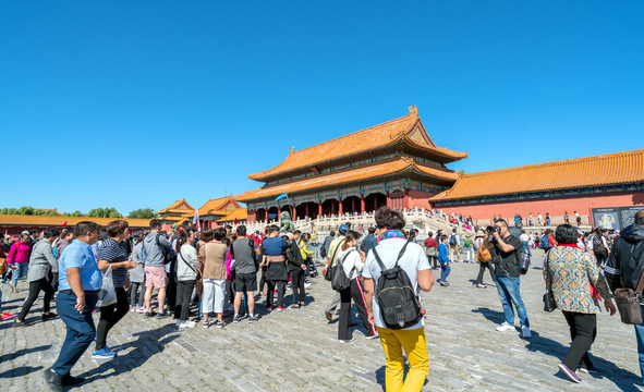 游客参观北京故宫