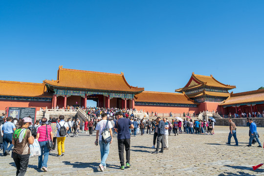 游客参观北京故宫
