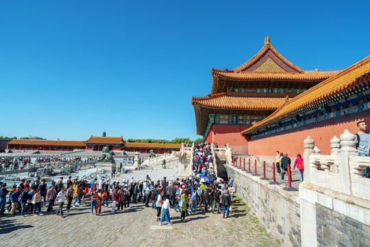 游客参观北京故宫