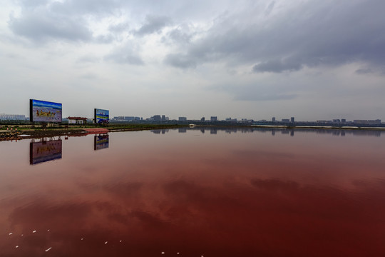 中国山西省运城市中国死海盐湖风