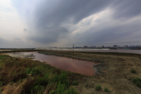 中国山西省运城市中国死海盐湖风