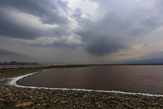 中国山西省运城市中国死海盐湖风