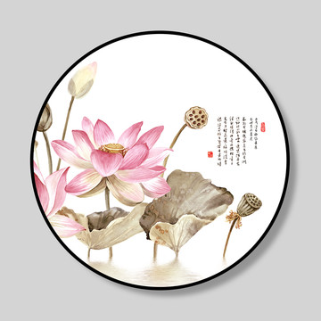 荷花裝飾畫