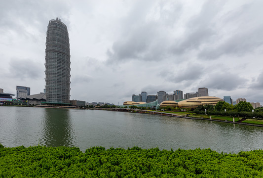 郑州新区如意湖CBD风景