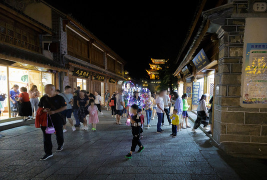 大理古城夜景