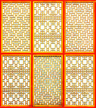 中式古典窗格