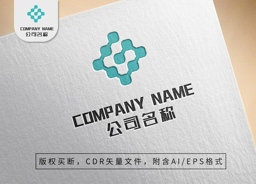 点线面logo企业高科技四边形