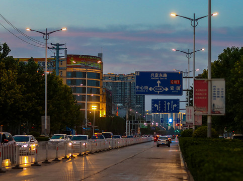 定州城市夜景