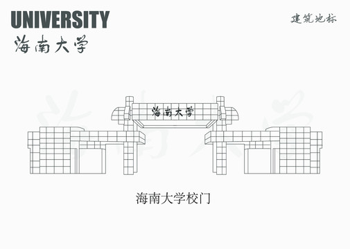 海南大学校门