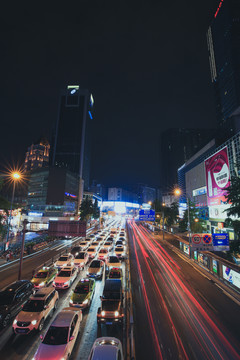 城市车流夜景