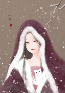 手繪古風美女
