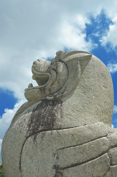 狮子石雕像