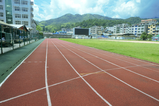 塑胶跑道特写