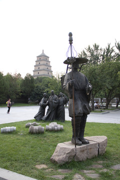 西安大慈恩寺雕塑