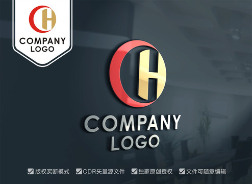 CH字母標志HC字母標志