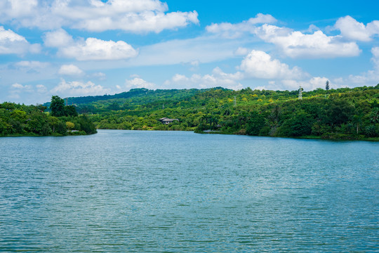 山间水库水坝