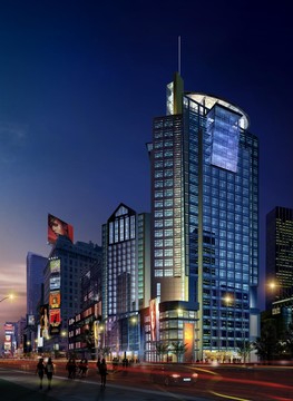建筑夜景照明效果圖