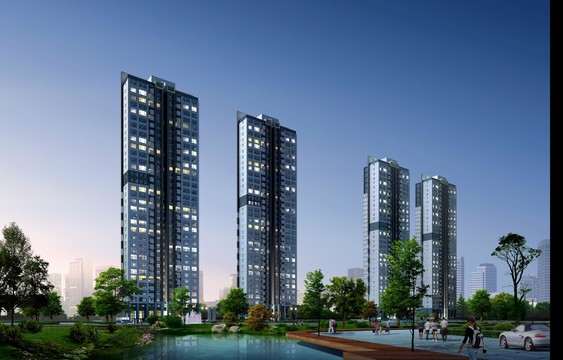 建筑夜景照明效果圖