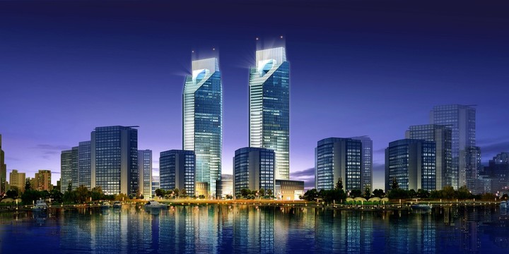 建筑夜景照明效果圖