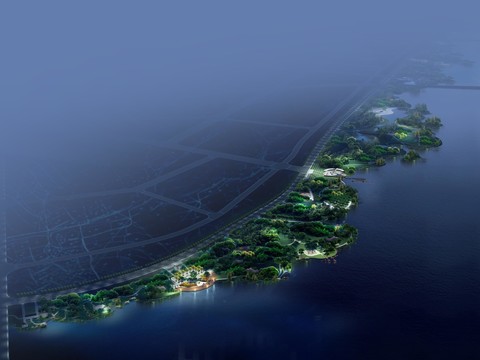 建筑夜景效果圖