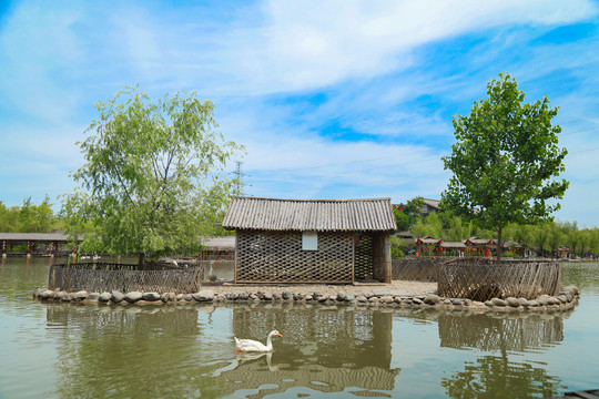 湖中小屋休闲水上小屋