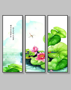 荷花裝飾畫