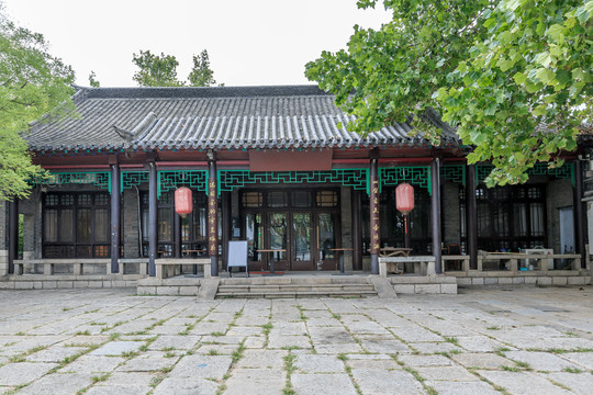 济南大明湖公园茶作中式建筑