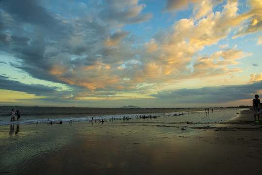 海边夕阳