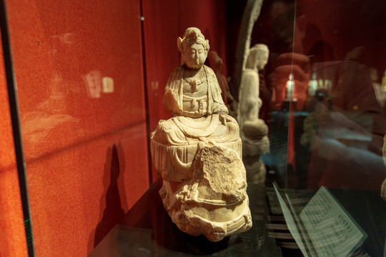 上海博物馆唐代文殊菩萨石像