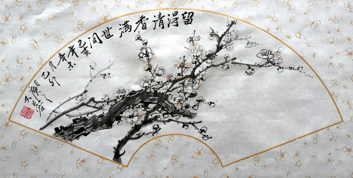 國畫白梅