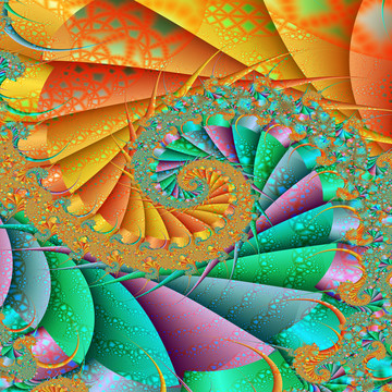 抽象螺旋装饰图案